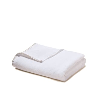 Serviette De Toilette  Éponge unie et point feston triangulaire Madura
