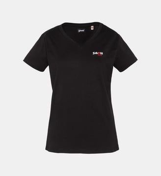 T-shirt col V avec broderie cur Schott
