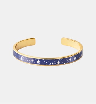 Bracelet jonc Halley Doré 22-HAY-BAO40-PAR - Bangle Up - Doré et bleu foncé