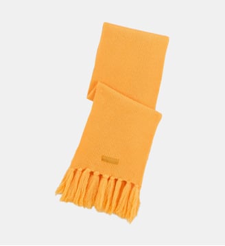 Écharpe à franges unie - Serge Blanco - Jaune or
