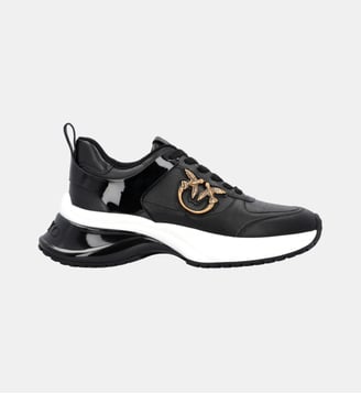 Sneakers à empiècement effet miroir - Pinko - Noir
