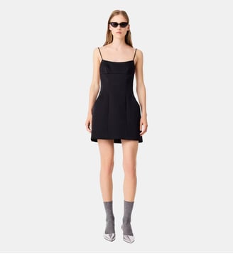 Robe courte en satin dos nu Maje