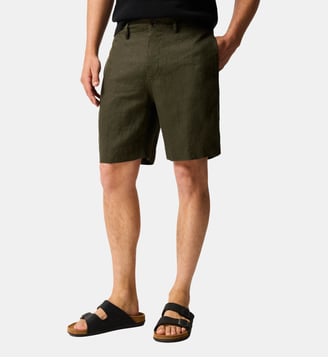 Short en lin Longbeach - Rodd & Gunn - Dark olive