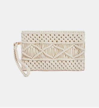 Pochette Crochet en Coton - Vanessa Bruno - Beige