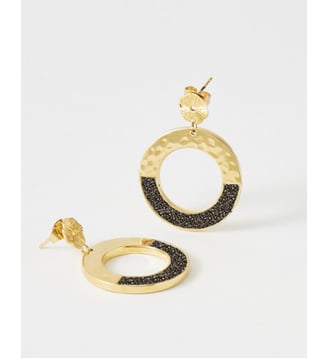 Boucles d'oreilles pendantes Amarita Noir Sparkling - Flowers for Zoe - Noir