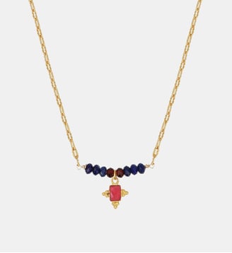Collier plaqué or TIANA - Nilaï - Rose et blanc