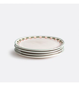 Lot de 4 assiettes à dessert grès émaillé - La Redoute Interieurs - Multicolore