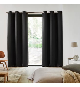 Rideau BLACKOUT Occultant Occultant à 80% - Madura - Noir