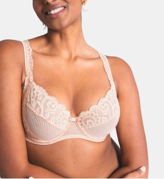 Soutien-gorge avec armatures grande taille Gaby beige - Maison Lejaby - Rose fumé