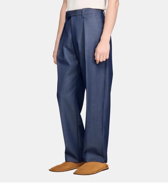 Pantalon à pince effet denim - Sandro - Denim