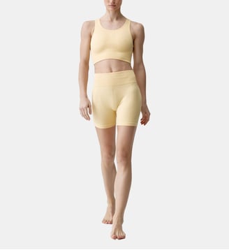 Short de sport Lindy effet gainant - Born Living Yoga - Jaune