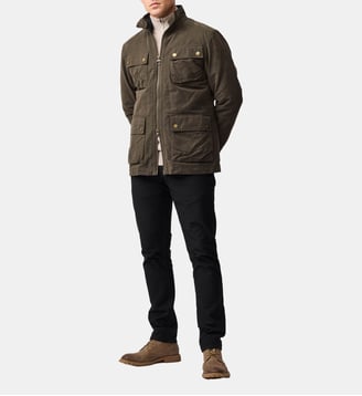 Veste Harrington imperméable en coton mélangé Aberdeen - Rodd & Gunn - Deep olive
