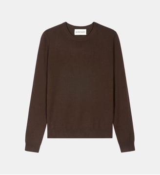 Pull droit en cachemire   - Bompard - Chocolat