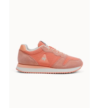 Sneakers retro-running en mesh et suede Essor - Le Coq Sportif - Peach nectar