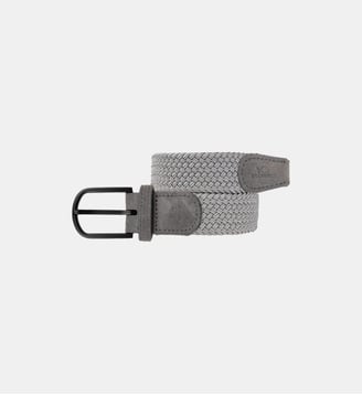 Ceinture tressée élastique en daim - Billybelt - Gris perle