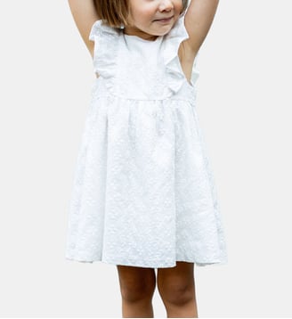 Robe brodée Sarah - Collection fêtes et mariages - Cyrillus - Blanc cassé