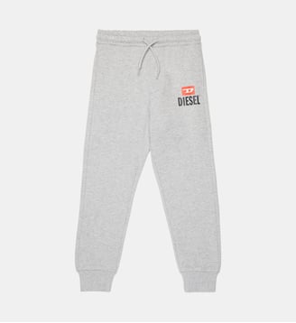 Pantalon en molleton avec logo - Diesel Kids - Gris