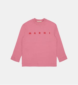 T-shirt en jersey à manches longues avec logo Marni - Marni - Orchidée rose