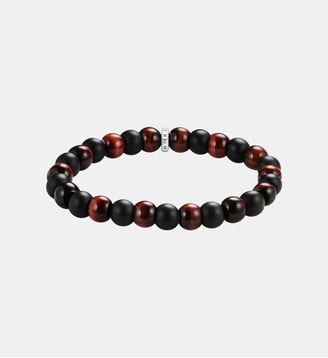 Bracelets obsidienne et œil de tigre rouge - Thomas Sabo - Argent