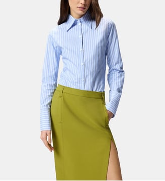 Chemise en coton à rayures et logo - Pinko - Multicolore