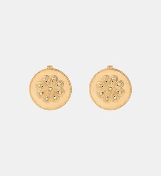 Boucles d'oreilles fines clips   - Farah - Satellite - Doré