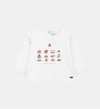 T-shirt - Cerise coton imprimé gâteaux - Tartine Et Chocolat - Rouge