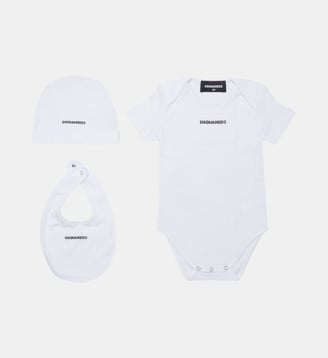 Set de naissance court et de marque - Dsquared2 - Blanc