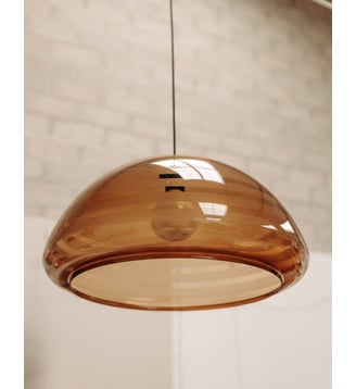 Suspension en plexiglass marron Sonia N°231- Produit chiné - Debongout - Marron