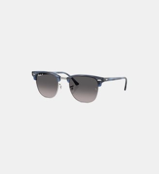 Lunettes de soleil Carré RB3016 Clubmaster - Ray Ban - Bleu rayé sur argent
