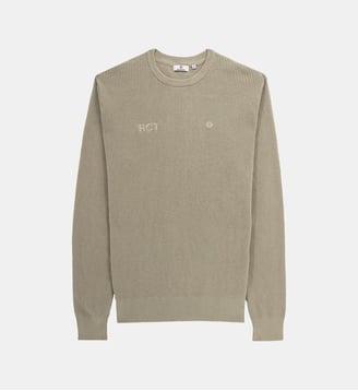 Pull col rond coton et soie Manolo RCT - Serge Blanco - Beige