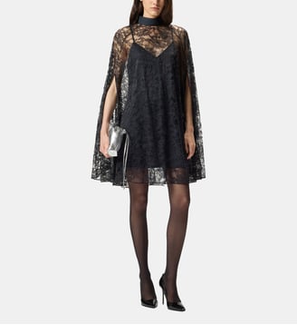 Robe courte en dentelle - Pinko - Bleu nuit sans lune