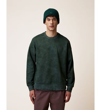 Sweat en molleton - Faguo - Vert foncé chiné