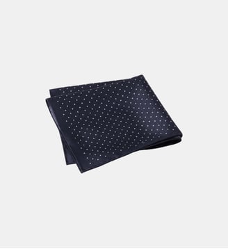 Mouchoir De Poche En Soie Mayfair Dot - Hackett London - Navy