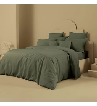 Housse de couette lin & coton - Garnier Thiebaut - Kaki