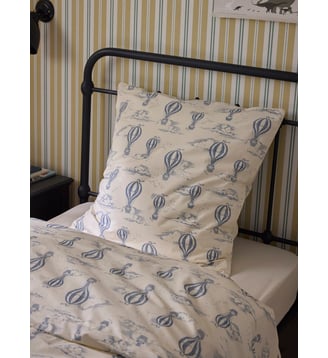 Taie d'oreiller percale de coton "Montgolfière" - Cyrillus - Bleu