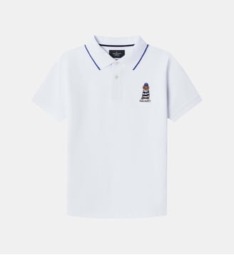 Polo Harry Coupe Regular À Manches Courtes - Hackett London - Blanc