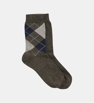 Lot de 2 chaussettes intarsia et unie Cyrillus