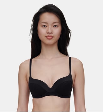 Soutien-gorge coques emboîtant maille douce - Chantelle - Noir