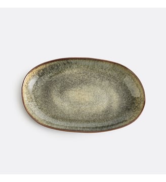 Plat en grès émaillé 36x22cm La Redoute Interieurs