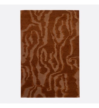 Tapis tissé plat effet moiré - La Redoute Interieurs - Ambre
