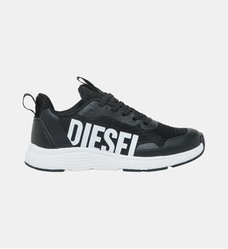 Sneakers à lacets avec logo - Diesel Kids - Noir