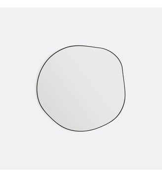 Miroir forme organique, longueur 58 cm, hauteur 58 cm - La Redoute Interieurs - Noir