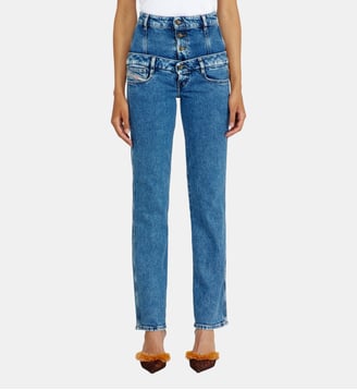 Slim Jeans High Waist D-Fynora - Diesel - Bleu moyen