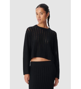 Pull tricot ajouré Ikks