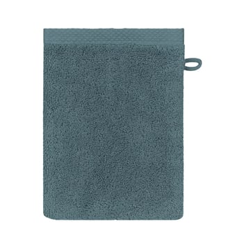 Gant de toilette pur coton - Garnier Thiebaut - Bleu pétrole