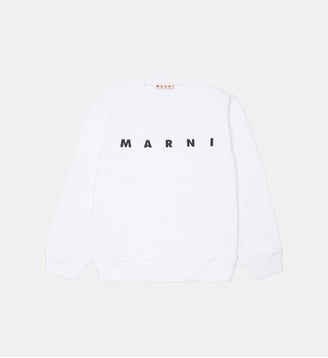 Sweat-shirt à col ras du cou avec logo Marni - Marni - Blanc