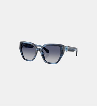 Lunettes de soleil Irrégulier SK6044U - Swarovski - Rayé bleu