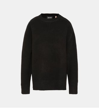 Pull col rond en maille douce - Schott - Noir