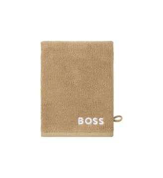Gant de toilette  en coton - Boss Home - Camel