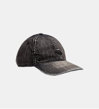 Casquette en denim stretch noir clair - Diesel - Noir